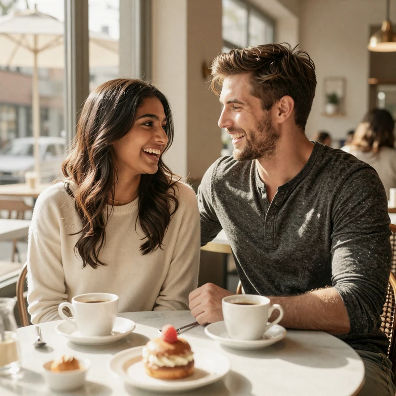 Priya, a pharmacist, and Marcus - couple who met through Doctor Dating Connection