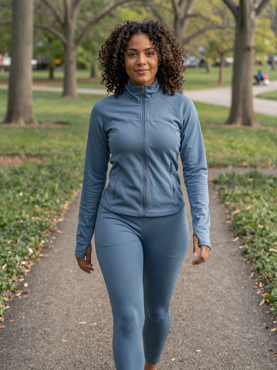 Healthcare professional enjoying a peaceful trail walk, a natural weekend setting for doctor singles