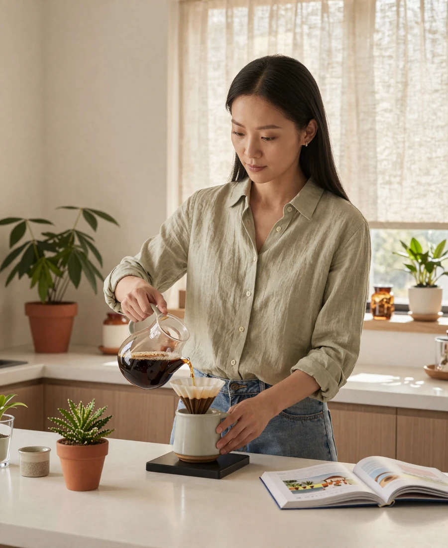 Female pediatrician enjoying a quiet weekend morning, dating a pediatrician lifestyle imagery