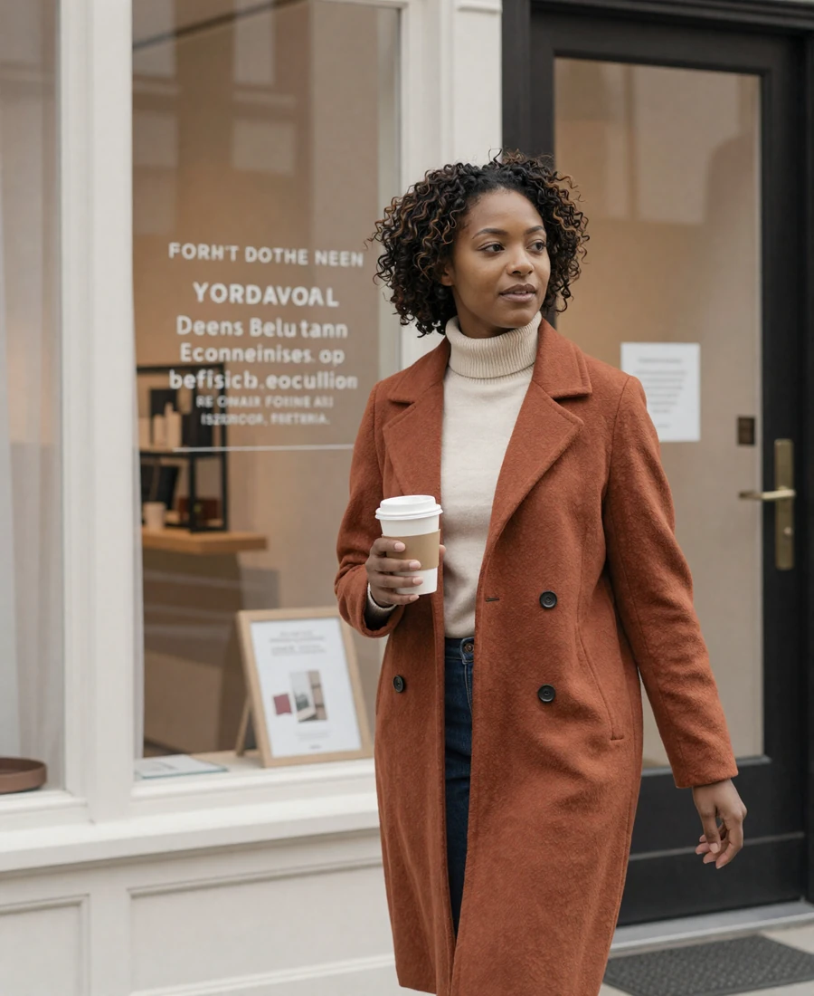 Female plastic surgeon walking past a Saturday gallery, dating a plastic surgeon lifestyle imagery